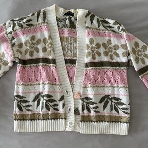 Vintage Corina Floral Knit Cardigan
